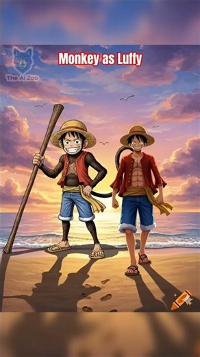 Luffy, Zoro, Sanji as Animals - This is Wild #onepiece #anime #fanart