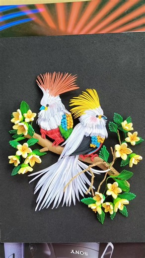 Paper quilling birds #reels | JUDAI's Quilling craft