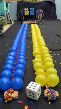 Hit pop balloons game challenge yellow vs blue / the ultimate game #shorts
