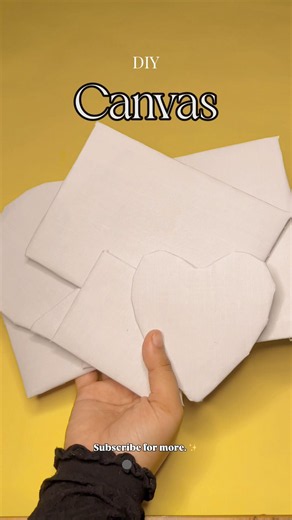 Homemade Canvas for Beginners 🎨 Budget Artist Hack #diycanvas #homemadecanvas #artist #diy #viral
