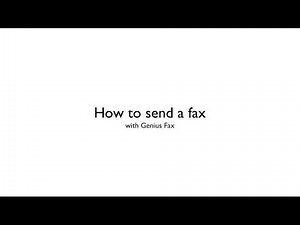 How to send a fax with Genius Fax