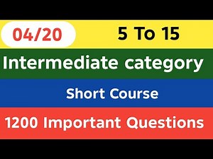 Intermediate Category Lecture 04 | Notes 5 to 15 | Haider Sindhi Academy