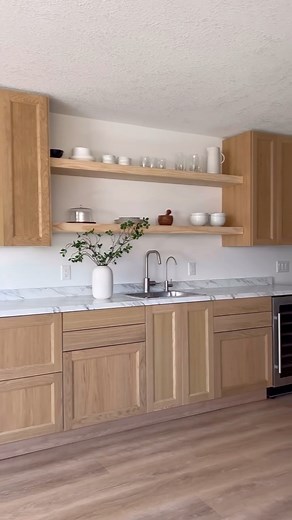 1.7M views · 33K reactions | 6-feet-long floating shelves that took only a few hours to make and less than $150 of materials Measurements: 71” wide, 12” deep, 2.5” thick #homerenovation #diyhomedecor #floatingshelves #asmr #wetbar | Fun Home Building | Facebook