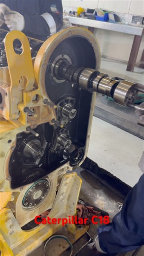 Caterpillar C18 camshaft removal #shortvideo #fpyシviral #trending #viralvideo