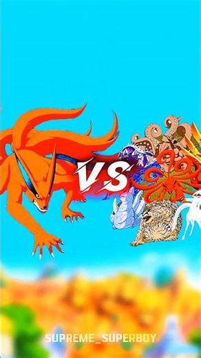 Kurama Vs All Tailed Beasts #naruto #shorts