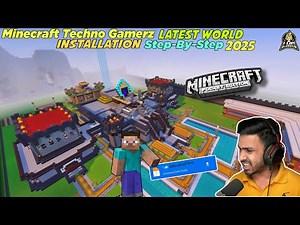 Techno Gamerz Minecraft Letest World download 2025 In MCPE 🔥 || Setp-by-Step ‪@TechnoGamerzOfficial‬