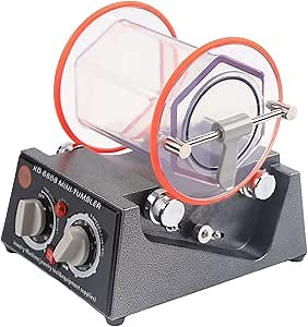 Jewelry Polisher Tumbler 3KG 6.6Lbs Capacity Rotary Polishing Finishing Machine 60W Surface Finisher with 5 Speeds for Studio and Small Projects