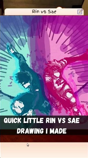 Lil Rin vs Sae drawing I made #bluelock #itoshibrothers #art #anime #drawing #roblox