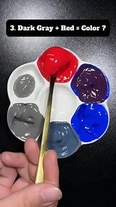 Red Blue Dark Gray Color _ #colornood #mixingcolors #shots | Creolor