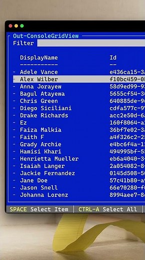 PowerShell Out-ConsoleGridView #techshorts