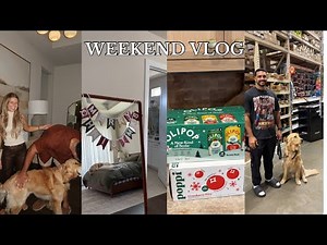 WEEKEND VLOG: therapy chat, outdoor Christmas lights, hosting Friendsgiving, core workout