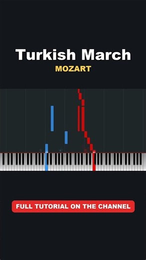 Turkish March on piano 🎹 Mozart #shorts