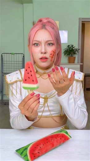 Watermelon Ice Cream Spat on Mira Face 🍦🍉
