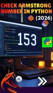 Check Armstrong Number Using Python | Python Program for Beginners #shorts #coding #programming #how