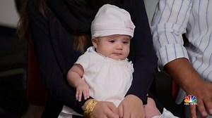 In a now-viral moment of desperation, a baby was handed to a U.S. Marine over the walls of the Kabul airport as the Taliban seized control of the city. Now living in Phoenix with her parents, Lester Holt speaks with the family about their harrowing journey to the U.S. and their hope for those left behind. | NBC Nightly News with Tom Llamas