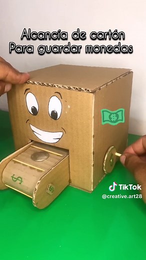 Cómo hacer una alcancía creativa de cartón paso a paso