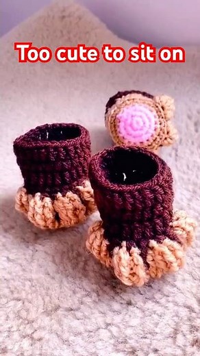 Crochet Paw Chair Socks 🐾 The Cutest Way to Protect Your Floors!