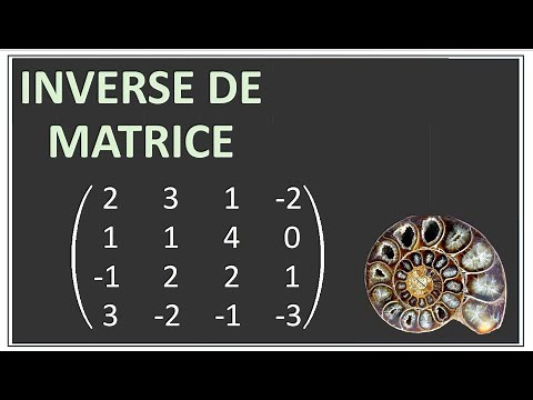 INVERSE D'UNE MATRICE 4 x 4 - exemple détaillé
