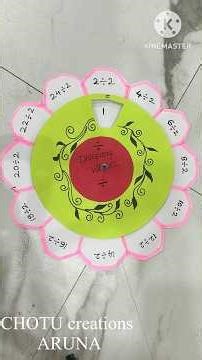 Division wheel project for kids