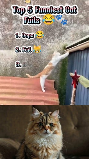 Top 5 funniest cat fails. 😂😂🐾