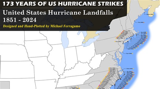 A Boston native made a map of US hurricanes - and the New England results may surprise you