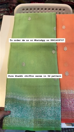 Anayra_Couture - Pure crepe Benarasi sarees on Instagram: "To order dm us or WhatsApp on 8861409707"