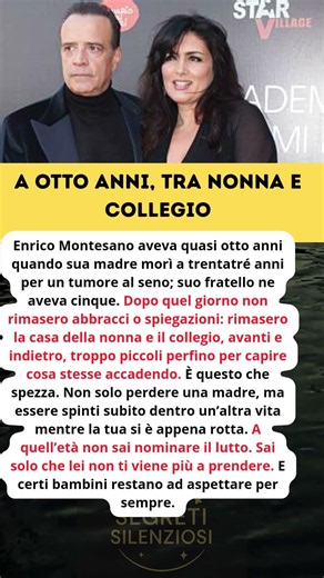 Enrico Montesano e la madre morta a 33 anni a 8 anni tra nonna e collegio Segreti Silenziosi