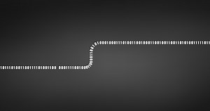 Codierung oder Hacker-Konzept. Vektor-Matrix-Hintergrund....