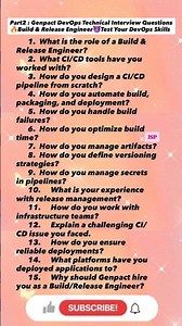 Part2: Genpact DevOps Technical InterviewQuestions🔥Build & ReleaseEngineer😈Test Your DevOpsSkills