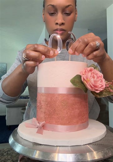 Delicious Rose Gold Cake Tutorial for a 60th Birthday
