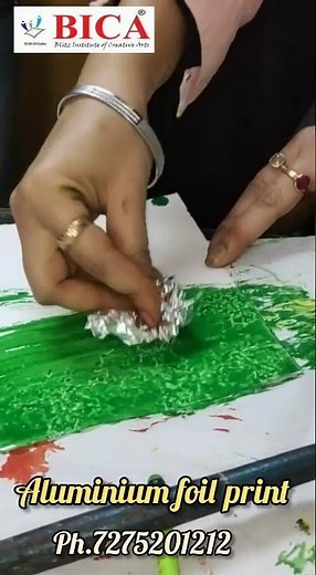 🎥 Aluminium Foil Print | Bica’s Art & Craft✨ Learn how to create beautiful foil art prints at home!
