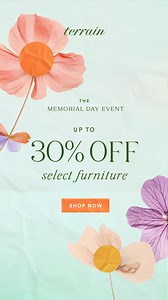 Up to 30% OFF select furniture, outdoor living more | terrain