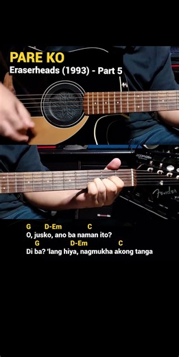 Pare Ko - Eraserheads (1993) Easy Guitar Chords Tutorial with Lyrics Part 5 SHORTS REELS