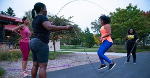 A group of African American women are rediscovering the double Dutch jump ropes of their youth