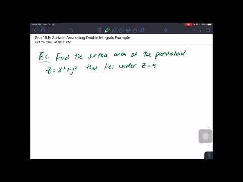 Sec 15.5: Surface Area using Double Integrals EXAMPLE
