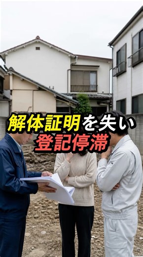 解体証明を失い登記停滞 #実家じまい #空き家 #解体費用 #解体工事 #解体屋 #解体トラブル図鑑 #解体工