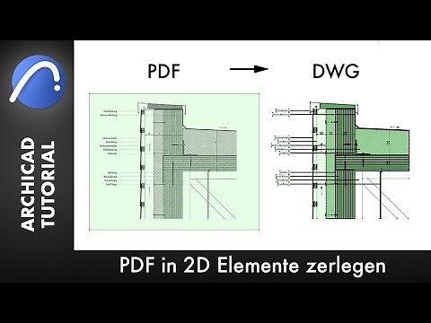 PDF in 2D Elemente zerlegen - ARCHICAD 24 [Tutorial Deutsch]