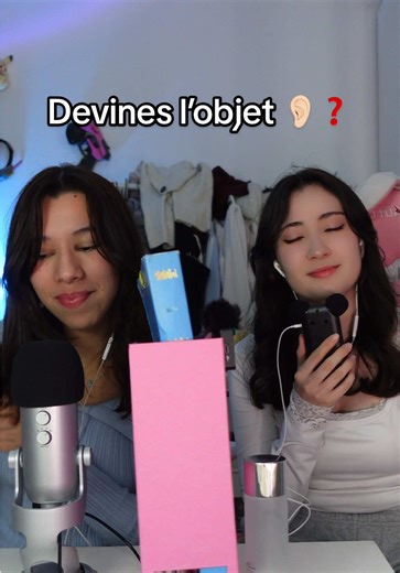 Premiere fois que je tournes avec autant de micros en meme temps et avec une invitée 🥹 @caramelo.andrea Merci de bien l’accueillir sur la chaine 🤍 petite trend Devines l’objet aka « guess the object » version ASMR 🙆🏻‍♀️ #asmr #asmrfr #asmrfrançais #guesstheobject #trigger