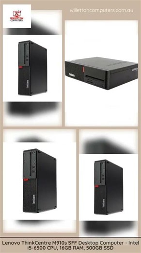 Lenovo ThinkCentre M910s SFF Desktop Computer - Intel i5-6500 CPU, 16GB RAM, 500GB SSD