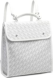 SELF FIND Backpack Purse for Women Fashion Designer Travel Backpack Vegan Leather Shoulder Bags for College Work Gift(White)