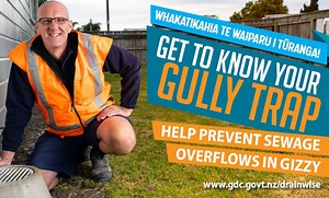 "Get to know your gully trap!" and checkout our second DrainWise video. Mike Hall, a local Gizzy plumber, is here to teach us another way we can help prevent sewage discharges so our rivers are cleaner and our whanau are healthier. Did you enjoy our first DrainWise video from Nick - "Only Flush the 3 Ps - Pee, Poo and Paper"? Over the next few weeks, more informative and handy tips like this will be released. Visit our drainwise page for more info http://www.gdc.govt.nz/drainwise/ | Gisborne Dis