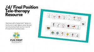 Articulation Practice Online Therapy Activity /D/ Final Word Position