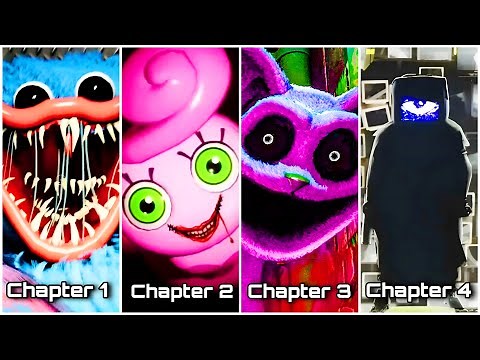 Poppy Playtime Chapter 1 2 3 4 Full Gameplay Walkthrough (No Commentary) - All Endings & Secrets!