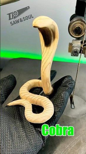 Cobra Snake from Wood🪵🐍#craft #sawsoul #bandsaw #carving