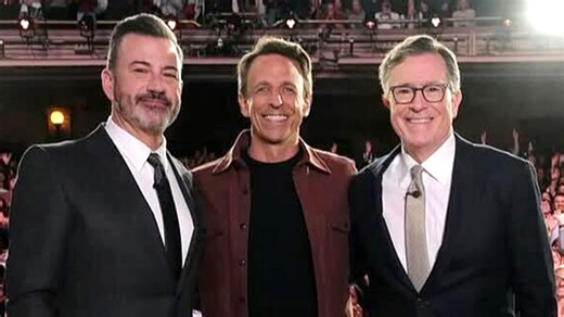 52K views · 1.4K reactions | Jimmy Kimmel and Stephen Colbert open up about their show cancellations and suspension during a late-night crossover. | Entertainment Tonight | Facebook