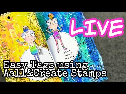 Easy Tags using Aall&Create Janet Klein Stamps!