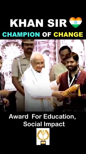 Khan Sir: Champion of Change Award 2024 #shorts #shortsfeed #khansir