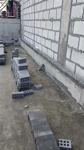 Startinf face brick installing process