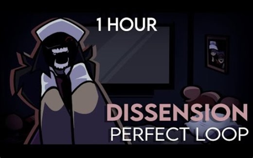 （原作者Lanka）窒息红|Dissension (1 HOUR) Perfect Loop | FNF: Hypno's Lullaby