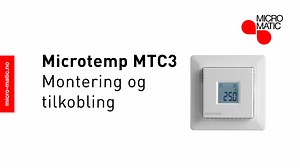 Microtemp MTC3 montering og tilkobling